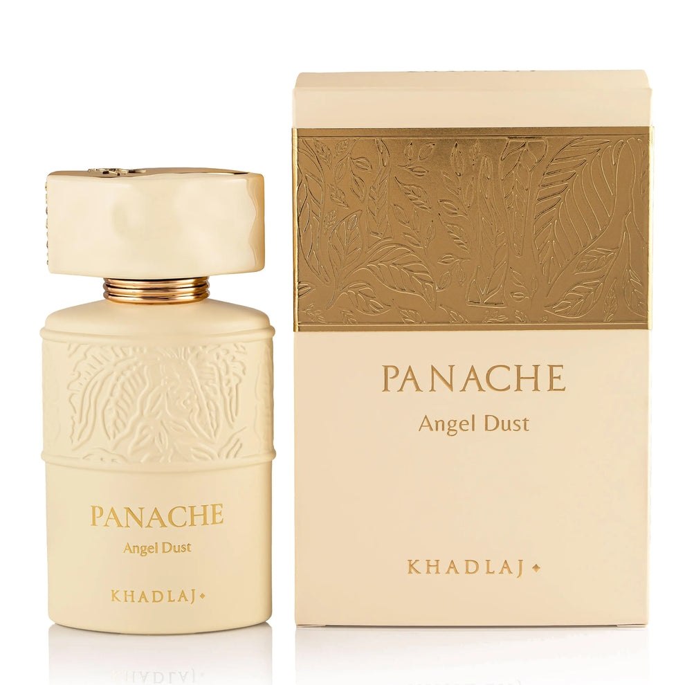 Panache Angel Dust by Khadlaj is a 100ml Eau de Parfum that serves as a decadent olfactory dessert