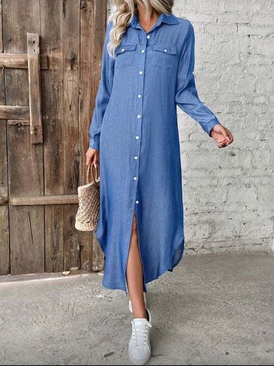 Maxi shirt dress