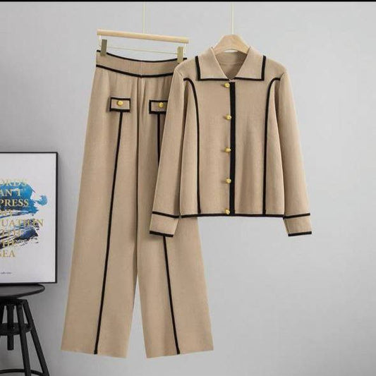 Women new knitted two-piece set